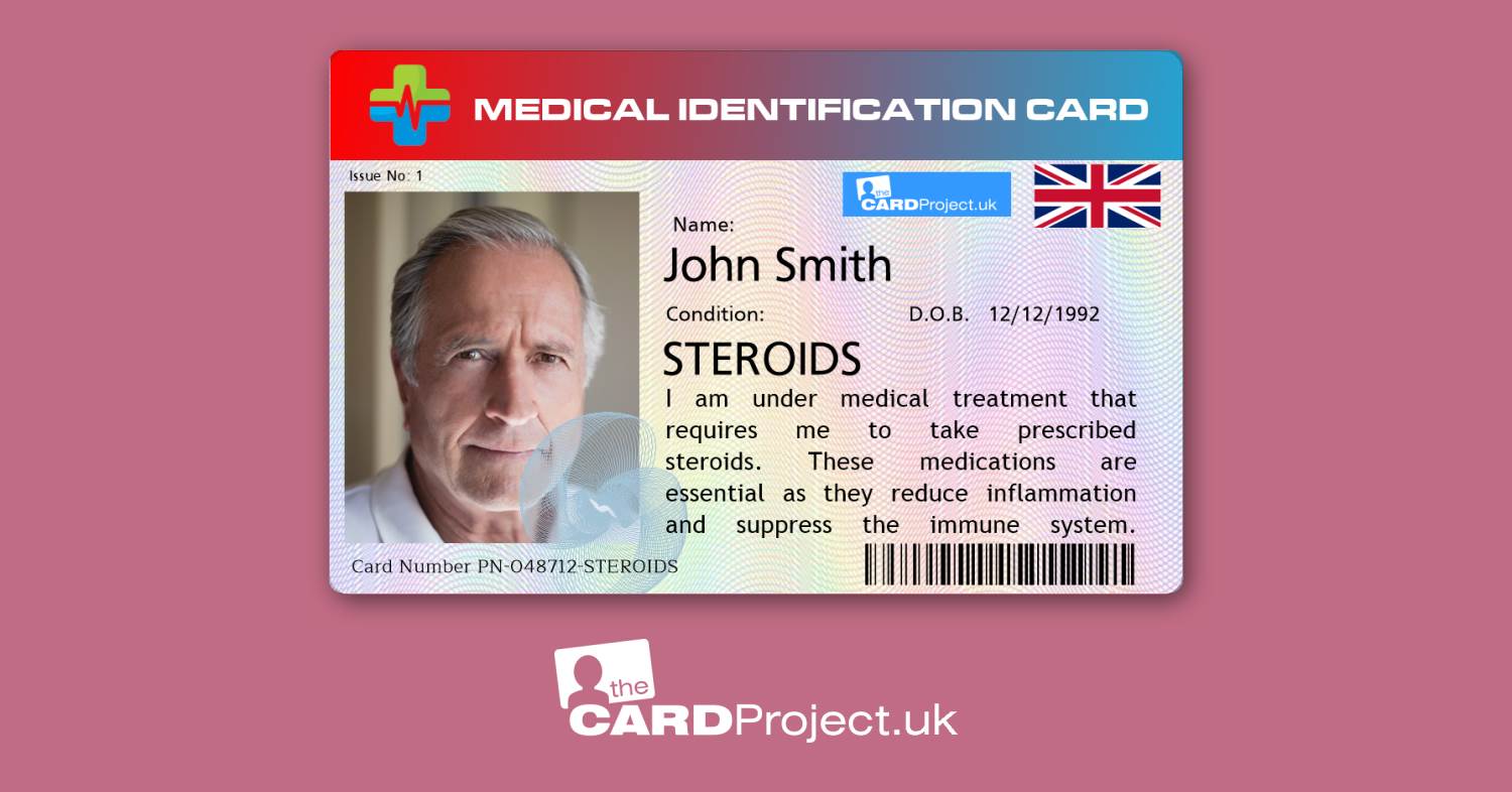 Steroid Therapy Premium Medical ID Card (FRONT)